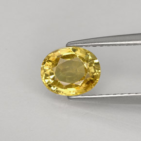 1,22 ctw natürlicher gelber Chrysoberyll, Oval Schliff, VS