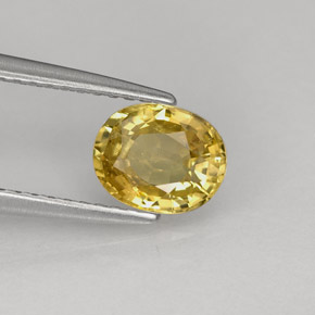 1,22 ctw natürlicher gelber Chrysoberyll, Oval Schliff, VS