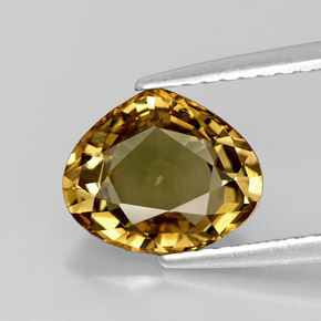 2,24 ctw natürlicher gelber Chrysoberyll, Birnenform, VVS-VS