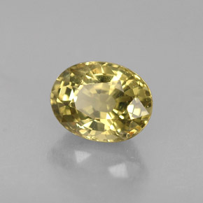 0,81 ctw natürlicher gelber Chrysoberyll, Oval Schliff, VVS-VS