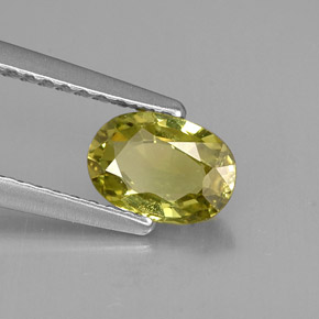 0,82 ctw natürlicher grüner Chrysoberyll, Oval Schliff, VVS-VS