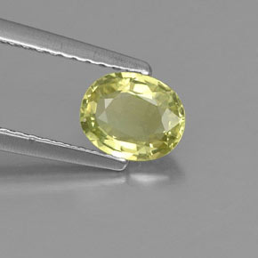 0,82 ctw natürlicher grüner Chrysoberyll, Oval Schliff, VVS-VS