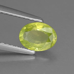 0,79 ctw natürlicher grüner Chrysoberyll, Oval Schliff, VS