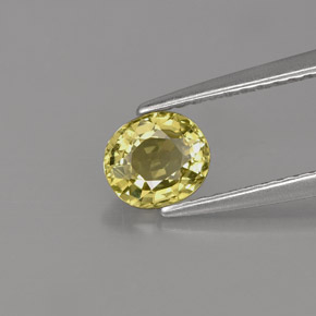 0,71 ctw natürlicher gelber Chrysoberyll, Oval Schliff, VVS-VS