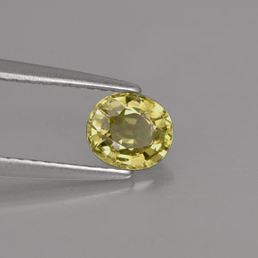 0,71 ctw natürlicher gelber Chrysoberyll, Oval Schliff, VVS-VS
