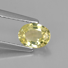 0,62 ctw natürlicher gelber Chrysoberyll, Oval Schliff, VS