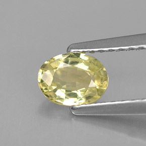 0,62 ctw natürlicher gelber Chrysoberyll, Oval Schliff, VS