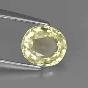 0,87 ctw natürlicher grüner Chrysoberyll, Oval Schliff, VVS-VS