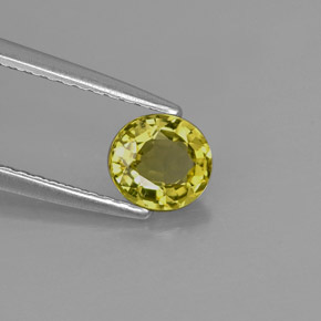 0,70 ctw natürlicher grüner Chrysoberyll, Oval Schliff, VVS