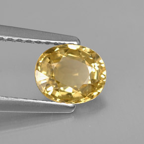 0,98 ctw natürlicher gelber Chrysoberyll, Oval Schliff, VS