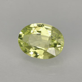 1,26 ctw natürlicher grüner Chrysoberyll, Oval Schliff, IF