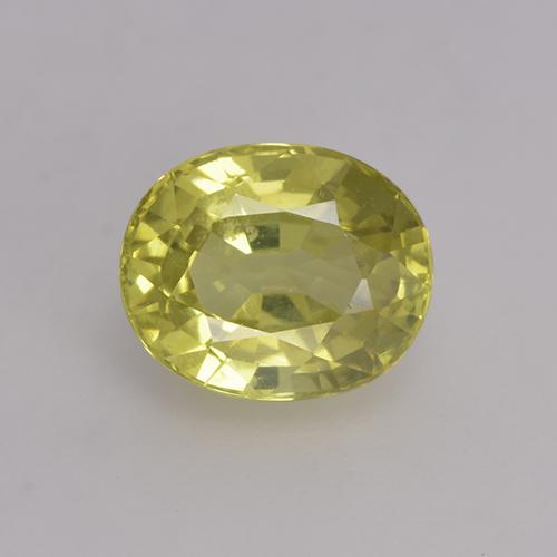 1,41 ctw natürlicher gelber Chrysoberyll, Oval Schliff, VS