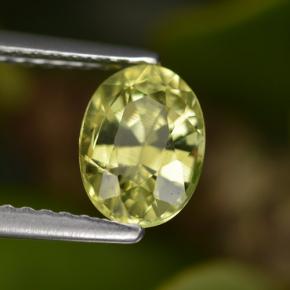 1,41 ctw natürlicher gelber Chrysoberyll, Oval Schliff, VVS-VS