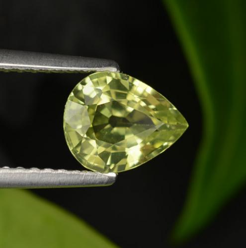 9,17 ctw natürlicher gelb-grün Chrysoberyll, Birnenform, VVS-VS