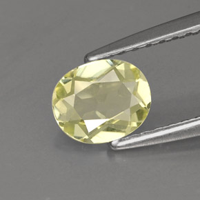 0,62 ctw natürlicher gelber Chrysoberyll, Oval Schliff, VVS-VS