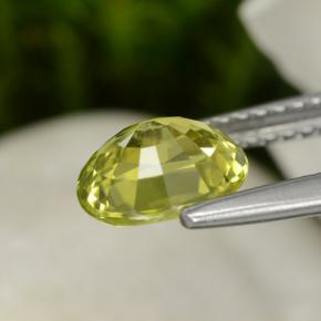 1,30 ctw natürlicher gelber Chrysoberyll, Oval Schliff, VVS
