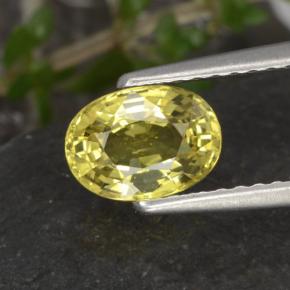 1,12 ctw natürlicher gelber Chrysoberyll, Oval Schliff, VVS