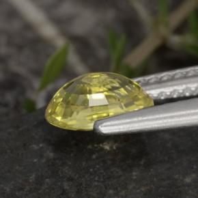 1,12 ctw natürlicher gelber Chrysoberyll, Oval Schliff, VVS