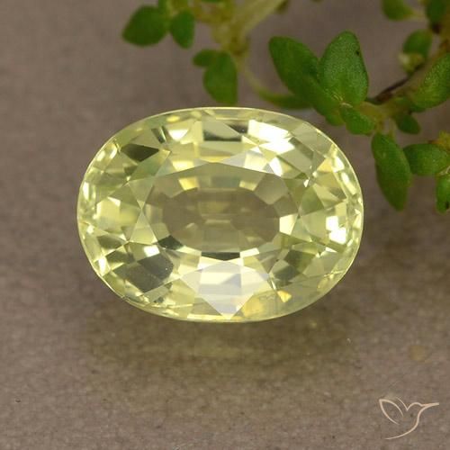 1,76 ctw natürlicher gelber Chrysoberyll, Oval Schliff, VS