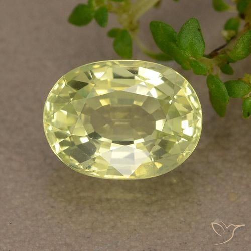 1,76 ctw natürlicher gelber Chrysoberyll, Oval Schliff, VS