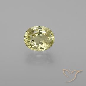 1.12ct Natürlicher hellgelb Chrysoberyll, Oval, VVS-VS