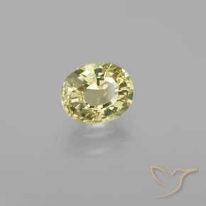 9,17 ctw natürlicher hellgelb Chrysoberyll, Oval, VVS-VS