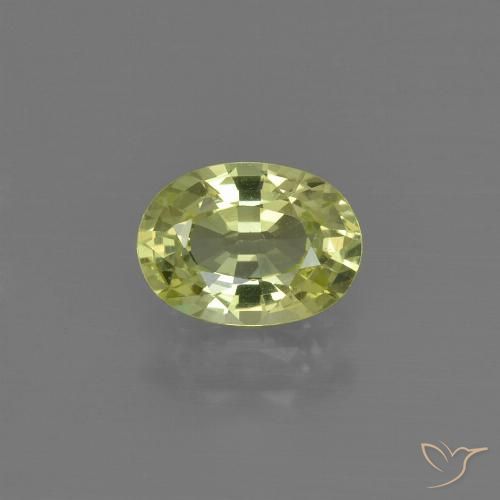 1.05ct Natürlicher Mittelgelb Chrysoberyll, Oval, VVS-VS