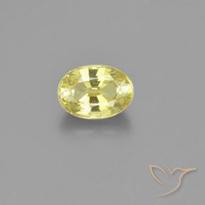 1.15ct Natürlicher hellgelb Chrysoberyll, Oval, VVS-VS