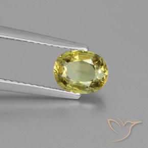 9,17 ctw natürlicher Mittelgelb Chrysoberyll, Oval, VVS-VS