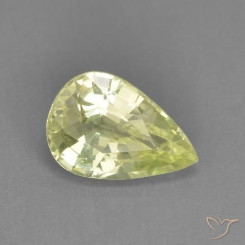 9,17 ctw natürlicher gelb-grün Chrysoberyll, Birnenform, VVS-VS