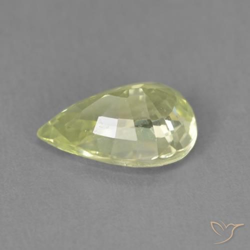 9,17 ctw natürlicher gelb-grün Chrysoberyll, Birnenform, VVS-VS