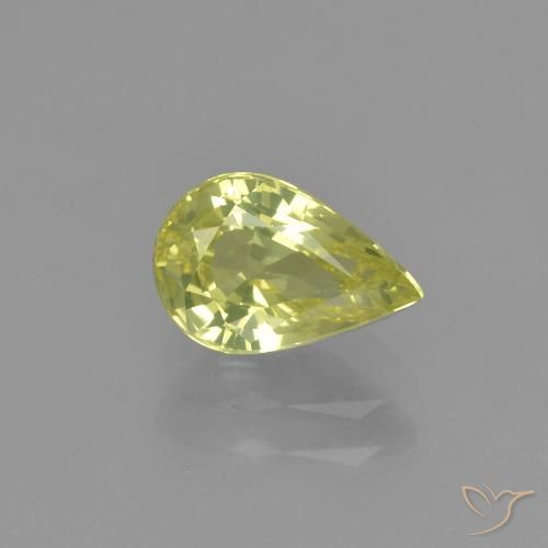 1.20ct Natürlicher hellgrünlich-gelb Chrysoberyll, Birnenform, VVS