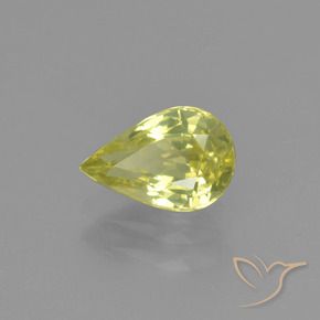 9,17 ctw natürlicher hellgrünlich-gelb Chrysoberyll, Birnenform, VVS