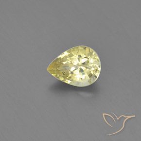 9,17 ctw natürlicher Blasses Gelb Chrysoberyll, Birnenform, VVS