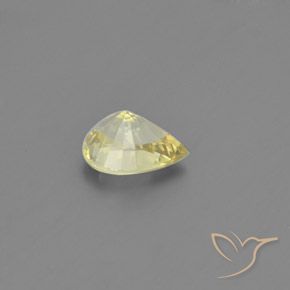 9,17 ctw natürlicher Blasses Gelb Chrysoberyll, Birnenform, VVS
