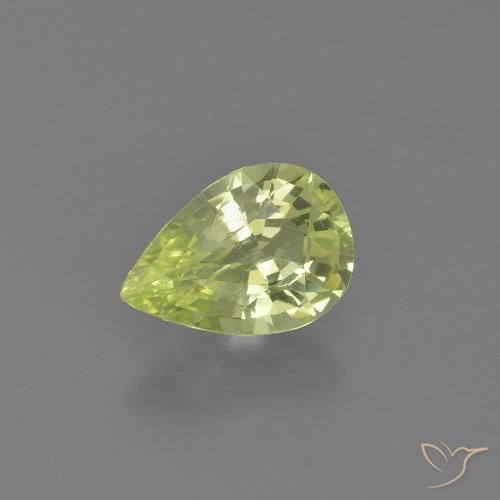 1.31ct Natürlicher Helles Zitronengelb Chrysoberyll, Birnenform, VVS-VS