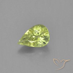 1.19ct Natürlicher hellgelb Chrysoberyll, Birnenform, VVS, Photo A