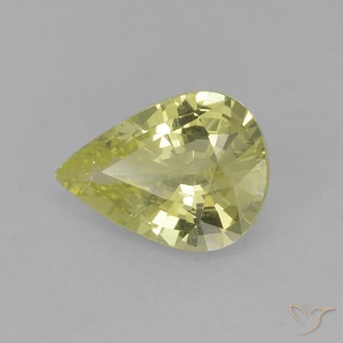 9,17 ctw natürlicher hellgrünlich-gelb Chrysoberyll, Birnenform, VS