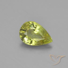 1.13ct Natürlicher Mittelgelb Chrysoberyll, Birnenform, VVS-VS