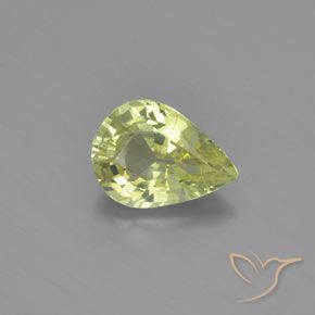 1.02ct Natürlicher Warmes Erdgrün Chrysoberyll, Birnenform, VVS