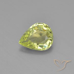 1.01ct Natürlicher Mittelgelb Chrysoberyll, Birnenform, VVS