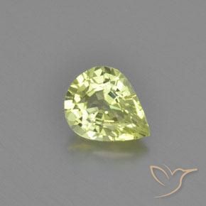 1.18ct Natürlicher gelblich-grün Chrysoberyll, Birnenform, VVS