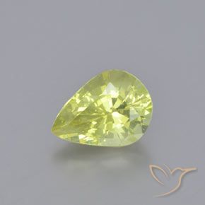 1.18ct Natürlicher Zitronengelb Chrysoberyll, Birnenform, VS