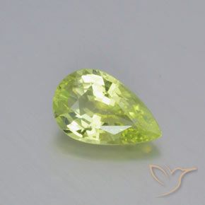 0.99ct Natürlicher Helles Zitronengelb Chrysoberyll, Birnenform, VVS
