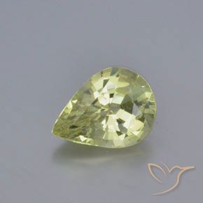 1.22ct Natürlicher Blasses Limettengrün Chrysoberyll, Birnenform, VVS