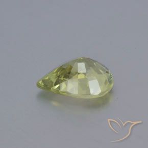 9,17 ctw natürlicher Blasses Limettengrün Chrysoberyll, Birnenform, VVS