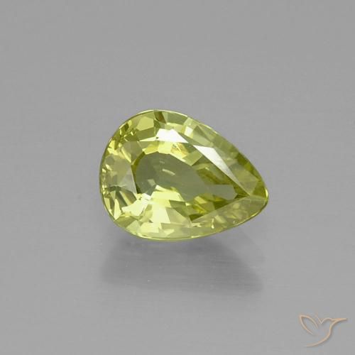 1.47ct Natürlicher Mittelgelb Chrysoberyll, Birnenform, VVS