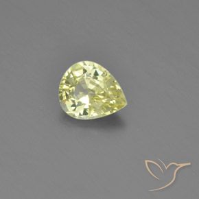 1.09ct Natürlicher Zitronengelb Chrysoberyll, Birnenform, VVS-VS, Photo A