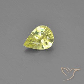 1.05ct Natürlicher Zitronengelb Chrysoberyll, Birnenform, VVS