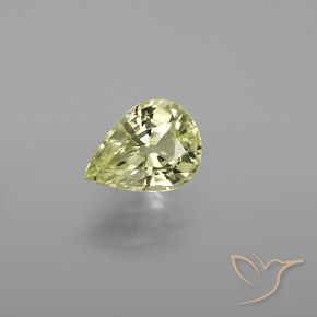 1.28ct Natürlicher hellgelb Chrysoberyll, Birnenform, VVS